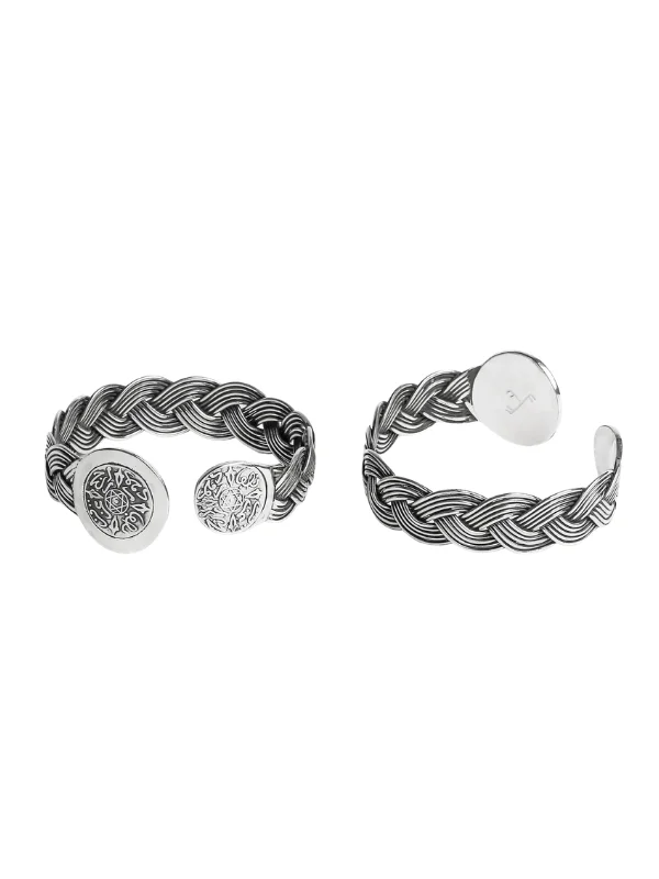 Bracelet tressé en pièces amazighes