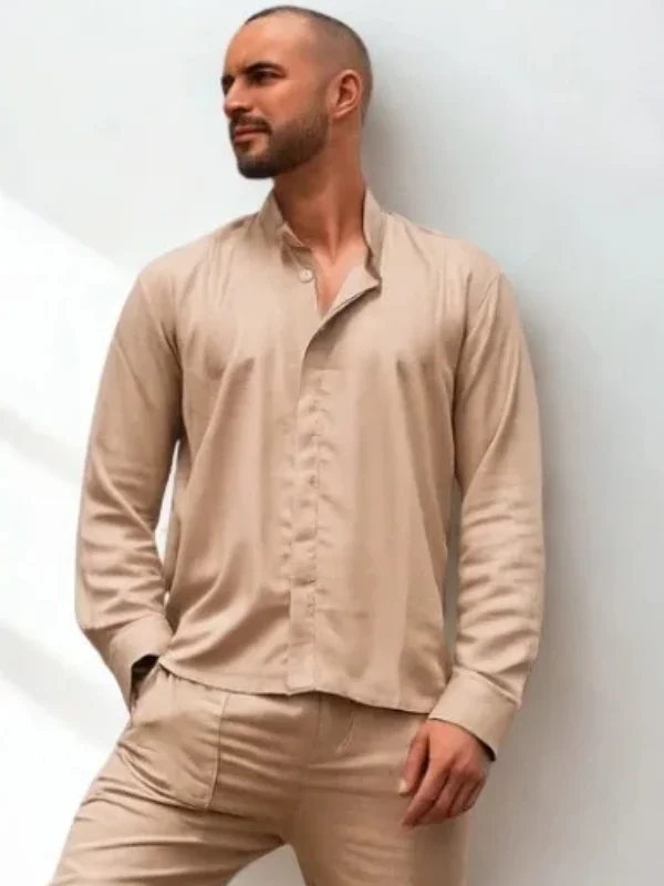 Chemise en lin ADONIS Beige