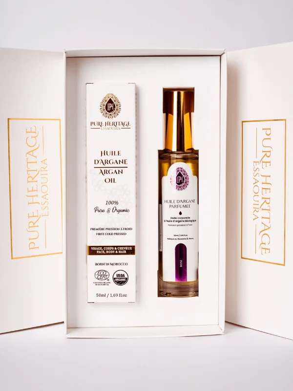 Coffret Beauté Rose – Huile d’Argan & Huile Parfumée – Image 2