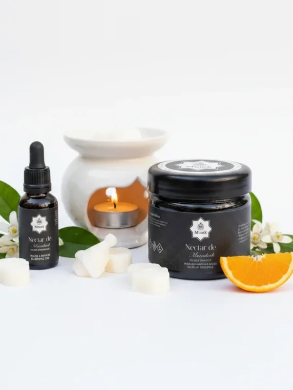 Coffret Duo Parfumé — Fondant & Huile (Nectar de Marrakech - fleur d'oranger intense)