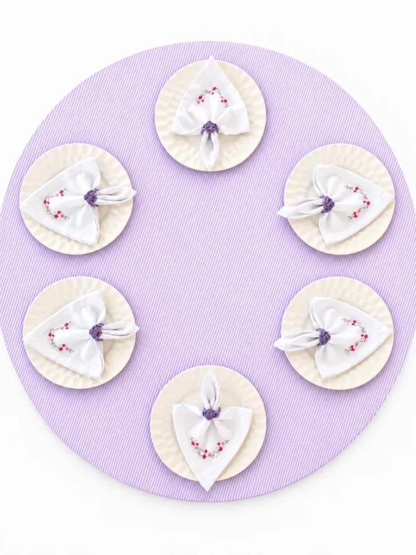 Nappe /6 serviettes brodées