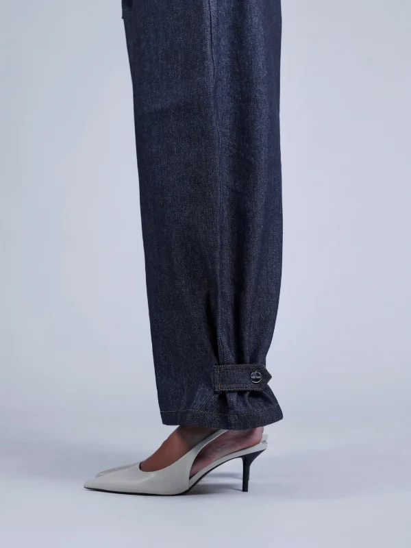Pantalon en jean ballon bleu - Léon – Image 4