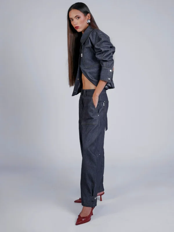 Pantalon en jean ballon bleu - Léon – Image 6